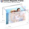 imageHOUSE DAY Acrylic Picture Frames 4x6 Strong Magnetic Photo Frame Double Sided Clear Picture Frames with Microfiber Cloth Frameless Standing Desktop Frame for Home Office Events 3 Pack Gift Ready8x103 Pack