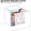 imageHOUSE DAY Acrylic Picture Frames 4x6 Strong Magnetic Photo Frame Double Sided Clear Picture Frames with Microfiber Cloth Frameless Standing Desktop Frame for Home Office Events 3 Pack Gift Ready4x41 Pack