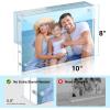 imageHOUSE DAY Acrylic Picture Frames 4x6 Strong Magnetic Photo Frame Double Sided Clear Picture Frames with Microfiber Cloth Frameless Standing Desktop Frame for Home Office Events 3 Pack Gift Ready8x103 Pack