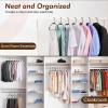 imageHOUSE DAY Black Plastic Hangers 30 Pack Lightweight Clothes Hangers with NonSlip Shoulder Grooves  SpaceSaving Durable ampamp Reinforced Edges Coat Hanger for Closet Organization Made in USA