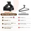 imageHOUSE DAY Black Plastic Hangers 30 Pack Lightweight Clothes Hangers with NonSlip Shoulder Grooves  SpaceSaving Durable ampamp Reinforced Edges Coat Hanger for Closet Organization Made in USA