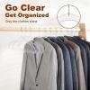 imageHOUSE DAY Clear Plastic Hangers 20 Pack Space Saving Clear Hangers for Clothes Durable Adult Crystal Hanger for Dress Shirts Coats 360 Swivel Hook50