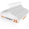 imageHOUSE DAY Clear Plastic Hangers 25 Pack Durable Crystal Hangers for Clothes Light Weight Plastic Dress Hanger for Women Versatile 167 Hanger for Closet and Retail Use with 360 Swivel Hook25