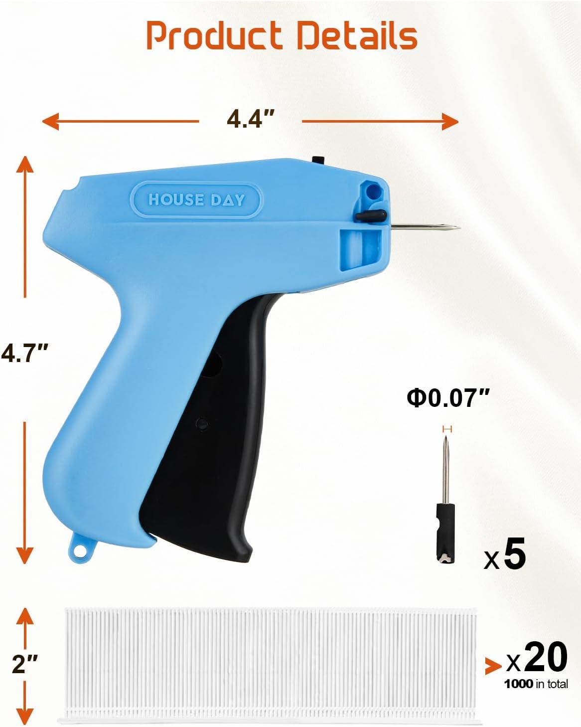 imageHOUSE DAY Tagging Gun for Clothing Retail Tag Gun for Clothes Price Tag Attacher Gun with 6 Needles 1000pcs 2quot Barbs Fasteners for Store Garage Yard Sale