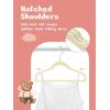 imageHOUSE DAY Black Velvet Baby Hangers 20 Pack Premium Kids Hangers for Children Infant ampamp Toddler Clothes Durable Non Slip Baby Felt Hanger 11 Inch Hanger for Closet Ideal for Everyday UseBeige