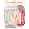 imageHOUSE DAY Black Velvet Baby Hangers 20 Pack Premium Kids Hangers for Children Infant ampamp Toddler Clothes Durable Non Slip Baby Felt Hanger 11 Inch Hanger for Closet Ideal for Everyday UsePurple