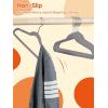imageHOUSE DAY Black Velvet Baby Hangers 20 Pack Premium Kids Hangers for Children Infant ampamp Toddler Clothes Durable Non Slip Baby Felt Hanger 11 Inch Hanger for Closet Ideal for Everyday UseGray