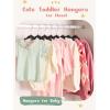 imageHOUSE DAY Black Velvet Baby Hangers 20 Pack Premium Kids Hangers for Children Infant ampamp Toddler Clothes Durable Non Slip Baby Felt Hanger 11 Inch Hanger for Closet Ideal for Everyday UseBlack