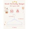 imageHOUSE DAY Black Velvet Baby Hangers 20 Pack Premium Kids Hangers for Children Infant ampamp Toddler Clothes Durable Non Slip Baby Felt Hanger 11 Inch Hanger for Closet Ideal for Everyday UseWhite