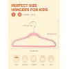 imageHOUSE DAY Black Velvet Baby Hangers 20 Pack Premium Kids Hangers for Children Infant ampamp Toddler Clothes Durable Non Slip Baby Felt Hanger 11 Inch Hanger for Closet Ideal for Everyday UseLight Pink