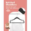imageHOUSE DAY Black Velvet Baby Hangers 20 Pack Premium Kids Hangers for Children Infant ampamp Toddler Clothes Durable Non Slip Baby Felt Hanger 11 Inch Hanger for Closet Ideal for Everyday UseBlack