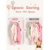 imageHOUSE DAY Black Velvet Baby Hangers 20 Pack Premium Kids Hangers for Children Infant ampamp Toddler Clothes Durable Non Slip Baby Felt Hanger 11 Inch Hanger for Closet Ideal for Everyday UseLight Pink