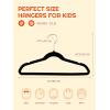 imageHOUSE DAY Black Velvet Baby Hangers 20 Pack Premium Kids Hangers for Children Infant ampamp Toddler Clothes Durable Non Slip Baby Felt Hanger 11 Inch Hanger for Closet Ideal for Everyday UseBlack