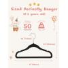 imageHOUSE DAY Black Velvet Baby Hangers 20 Pack Premium Kids Hangers for Children Infant ampamp Toddler Clothes Durable Non Slip Baby Felt Hanger 11 Inch Hanger for Closet Ideal for Everyday UseBlack
