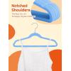 imageHOUSE DAY Black Velvet Baby Hangers 20 Pack Premium Kids Hangers for Children Infant ampamp Toddler Clothes Durable Non Slip Baby Felt Hanger 11 Inch Hanger for Closet Ideal for Everyday UseBlue