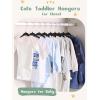 imageHOUSE DAY Black Velvet Baby Hangers 20 Pack Premium Kids Hangers for Children Infant ampamp Toddler Clothes Durable Non Slip Baby Felt Hanger 11 Inch Hanger for Closet Ideal for Everyday UseBlack