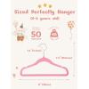 imageHOUSE DAY Black Velvet Baby Hangers 20 Pack Premium Kids Hangers for Children Infant ampamp Toddler Clothes Durable Non Slip Baby Felt Hanger 11 Inch Hanger for Closet Ideal for Everyday UseLight Pink