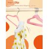 imageHOUSE DAY Black Velvet Baby Hangers 20 Pack Premium Kids Hangers for Children Infant ampamp Toddler Clothes Durable Non Slip Baby Felt Hanger 11 Inch Hanger for Closet Ideal for Everyday UseLight Pink