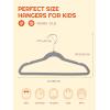 imageHOUSE DAY Black Velvet Baby Hangers 20 Pack Premium Kids Hangers for Children Infant ampamp Toddler Clothes Durable Non Slip Baby Felt Hanger 11 Inch Hanger for Closet Ideal for Everyday UseGray