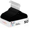 imageHOUSE DAY Black Velvet Baby Hangers 20 Pack Premium Kids Hangers for Children Infant ampamp Toddler Clothes Durable Non Slip Baby Felt Hanger 11 Inch Hanger for Closet Ideal for Everyday UseBlack