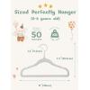 imageHOUSE DAY Black Velvet Baby Hangers 20 Pack Premium Kids Hangers for Children Infant ampamp Toddler Clothes Durable Non Slip Baby Felt Hanger 11 Inch Hanger for Closet Ideal for Everyday UseGray