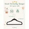 imageHOUSE DAY Black Velvet Baby Hangers 20 Pack Premium Kids Hangers for Children Infant ampamp Toddler Clothes Durable Non Slip Baby Felt Hanger 11 Inch Hanger for Closet Ideal for Everyday UseBlack