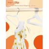 imageHOUSE DAY Black Velvet Baby Hangers 20 Pack Premium Kids Hangers for Children Infant ampamp Toddler Clothes Durable Non Slip Baby Felt Hanger 11 Inch Hanger for Closet Ideal for Everyday UseWhite