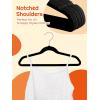 imageHOUSE DAY Black Velvet Baby Hangers 20 Pack Premium Kids Hangers for Children Infant ampamp Toddler Clothes Durable Non Slip Baby Felt Hanger 11 Inch Hanger for Closet Ideal for Everyday UseBlack