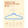 imageHOUSE DAY Black Velvet Baby Hangers 20 Pack Premium Kids Hangers for Children Infant ampamp Toddler Clothes Durable Non Slip Baby Felt Hanger 11 Inch Hanger for Closet Ideal for Everyday UseBlue