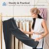 imageHOUSE DAY Bulk Clear Pants Hangers with Clips 500 Pack NonSlip Plastic Skirt Hanger with 2 Adjustable Clips Slim Clip Hangers for Pants Skirts Shorts 14quot Clear Hanger 360Rotating Swivel Hook500pcs