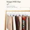 imageHOUSE DAY Bulk Clear Pants Hangers with Clips 500 Pack NonSlip Plastic Skirt Hanger with 2 Adjustable Clips Slim Clip Hangers for Pants Skirts Shorts 14quot Clear Hanger 360Rotating Swivel Hook500pcs