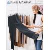 imageHOUSE DAY Bulk Clear Pants Hangers with Clips 500 Pack NonSlip Plastic Skirt Hanger with 2 Adjustable Clips Slim Clip Hangers for Pants Skirts Shorts 14quot Clear Hanger 360Rotating Swivel Hook50pcs