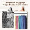 imageHOUSE DAY Tank Top Hanger 2 Pack and 20 Pack Leggings Organizers Space Saving Hangers Holding 20 Yoga Pants16 Bras Organizer Hanging Closet Organizers and Storage for Hat Camisoles Shorts BlackSilverblack