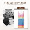imageHOUSE DAY Tank Top Hanger 2 Pack and 20 Pack Leggings Organizers Space Saving Hangers Holding 20 Yoga Pants16 Bras Organizer Hanging Closet Organizers and Storage for Hat Camisoles Shorts BlackSilverblack