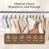 imageHOUSE DAY Tank Top Hanger 2 Pack and 20 Pack Leggings Organizers Space Saving Hangers Holding 20 Yoga Pants16 Bras Organizer Hanging Closet Organizers and Storage for Hat Camisoles Shorts BlackSilverblack