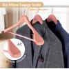 imageHOUSE DAY Wide Shoulder Cedar Hangers for Suits and Coats with Non Slip Pant Bar360 Swivel Hook Smooth Finish Cedar Wood Hangers for Closet Closet Essentials 5 Pack10