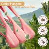 imageHOUSE DAY Wide Shoulder Cedar Hangers for Suits and Coats with Non Slip Pant Bar360 Swivel Hook Smooth Finish Cedar Wood Hangers for Closet Closet Essentials 5 Pack10