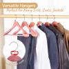 imageHOUSE DAY Wide Shoulder Cedar Hangers for Suits and Coats with Non Slip Pant Bar360 Swivel Hook Smooth Finish Cedar Wood Hangers for Closet Closet Essentials 5 Pack10