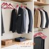 imageHOUSE DAY Wide Shoulder Cedar Hangers for Suits and Coats with Non Slip Pant Bar360 Swivel Hook Smooth Finish Cedar Wood Hangers for Closet Closet Essentials 5 Pack10
