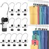 imageHOUSE DAY Tank Top Hanger 2 Pack and 20 Pack Leggings Organizers Space Saving Hangers Holding 20 Yoga Pants16 Bras Organizer Hanging Closet Organizers and Storage for Hat Camisoles Shorts BlackSilverblack