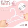imageHOUSE DAY Baby Hangers 100 Pack  Durable Plastic Infant ampamp Kids Clothes Hangers Thin Compact SpaceSaving Design for NurseryChildrens Closet Toddler Small Hangers White InfantBabyToddlerKidsWhite