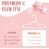 imageHOUSE DAY Baby Hangers 100 Pack  Durable Plastic Infant ampamp Kids Clothes Hangers Thin Compact SpaceSaving Design for NurseryChildrens Closet Toddler Small Hangers White InfantBabyToddlerKidsWhite