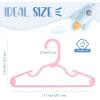imageHOUSE DAY Baby Hangers 100 Pack  Durable Plastic Infant ampamp Kids Clothes Hangers Thin Compact SpaceSaving Design for NurseryChildrens Closet Toddler Small Hangers White InfantBabyToddlerKidsPink