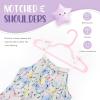 imageHOUSE DAY Baby Hangers 100 Pack  Durable Plastic Infant ampamp Kids Clothes Hangers Thin Compact SpaceSaving Design for NurseryChildrens Closet Toddler Small Hangers White InfantBabyToddlerKidsPink