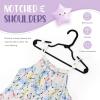 imageHOUSE DAY Baby Hangers 100 Pack  Durable Plastic Infant ampamp Kids Clothes Hangers Thin Compact SpaceSaving Design for NurseryChildrens Closet Toddler Small Hangers White InfantBabyToddlerKidsBlack
