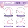 imageHOUSE DAY Baby Hangers 100 Pack  Durable Plastic Infant ampamp Kids Clothes Hangers Thin Compact SpaceSaving Design for NurseryChildrens Closet Toddler Small Hangers White InfantBabyToddlerKidsPink