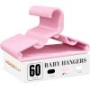 imageHOUSE DAY Baby Hangers 100 Pack  Durable Plastic Infant ampamp Kids Clothes Hangers Thin Compact SpaceSaving Design for NurseryChildrens Closet Toddler Small Hangers White InfantBabyToddlerKidsPink