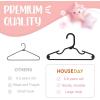 imageHOUSE DAY Baby Hangers 100 Pack  Durable Plastic Infant ampamp Kids Clothes Hangers Thin Compact SpaceSaving Design for NurseryChildrens Closet Toddler Small Hangers White InfantBabyToddlerKidsBlack