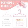 imageHOUSE DAY Baby Hangers 100 Pack  Durable Plastic Infant ampamp Kids Clothes Hangers Thin Compact SpaceSaving Design for NurseryChildrens Closet Toddler Small Hangers White InfantBabyToddlerKidsPink