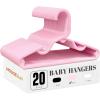 imageHOUSE DAY Baby Hangers 100 Pack  Durable Plastic Infant ampamp Kids Clothes Hangers Thin Compact SpaceSaving Design for NurseryChildrens Closet Toddler Small Hangers White InfantBabyToddlerKidsPink